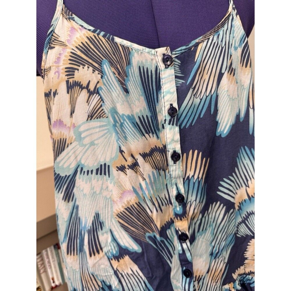 Free People Tropical Tiered Ruffle Dress XS Pockets - Picture 4 of 9
